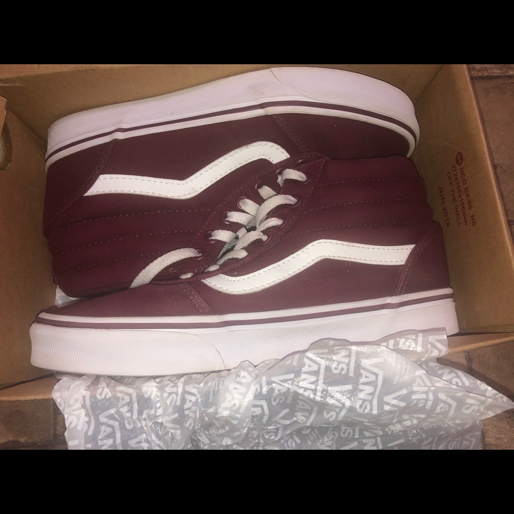 Burgundy Hi-Top Vans